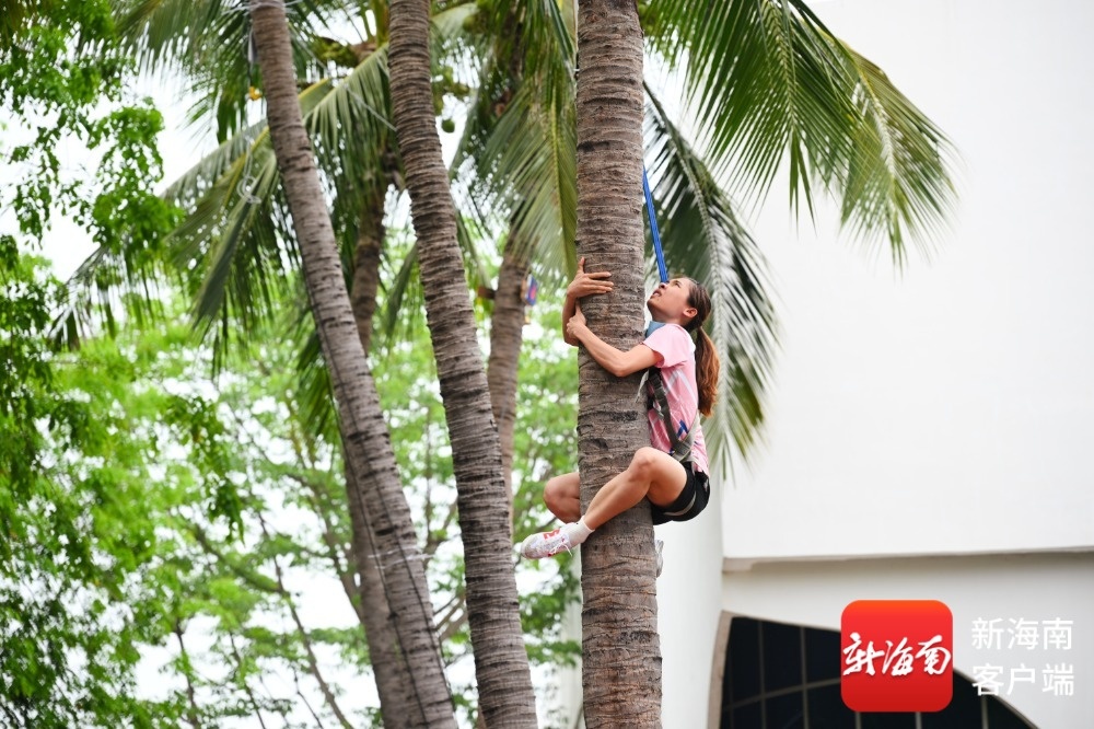 攀椰、高脚竞速……海南“三月三”东方主会场少数民族传统体育竞技欢乐启幕(图1)